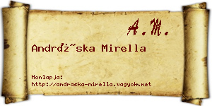 Andráska Mirella névjegykártya